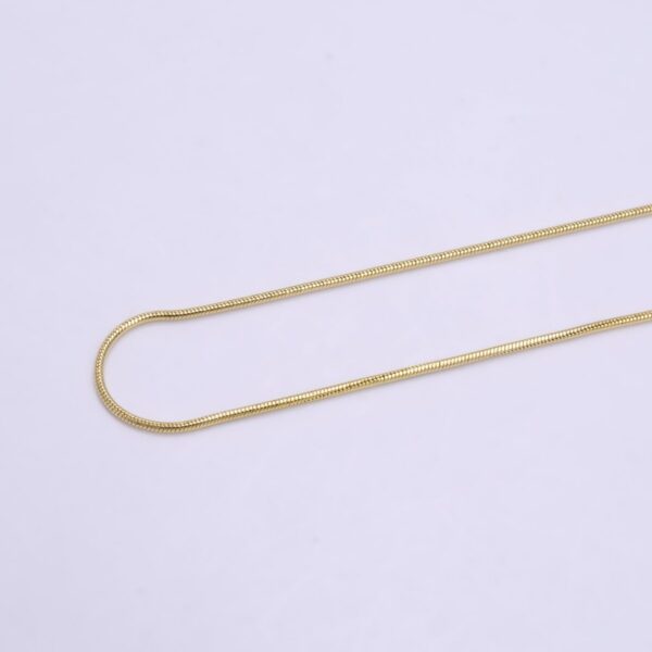 14k Gold Filled Herringbone Chain Necklace - Dainty 1mm Gold Snake Chain - 18 Inches Layering Necklace Ready To Wear w/ Lobster Clasp | WA-413 Clearance Pricing