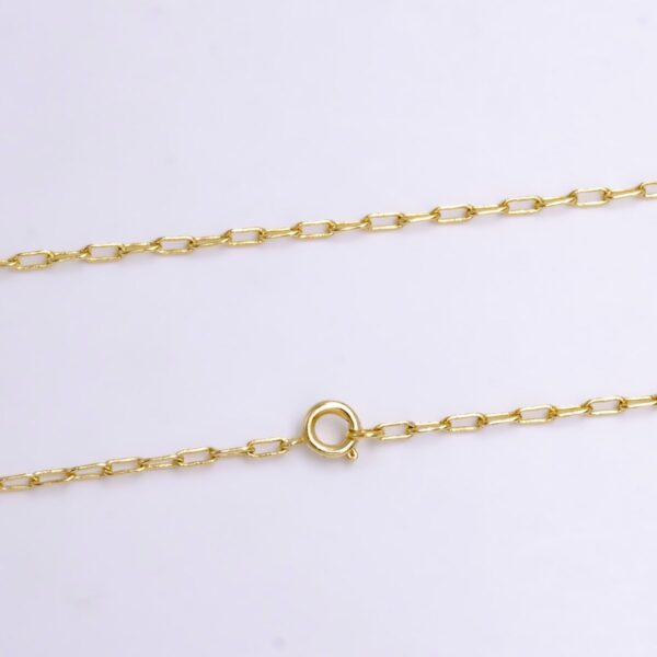 14K Gold Filled PaperClip Chain Necklace 17.8 inch Chain Minimalist Jewelry Ready to wear Necklace for Charm, 2mm w/ Lobster Clasps | CN-952  Clearance Pricing