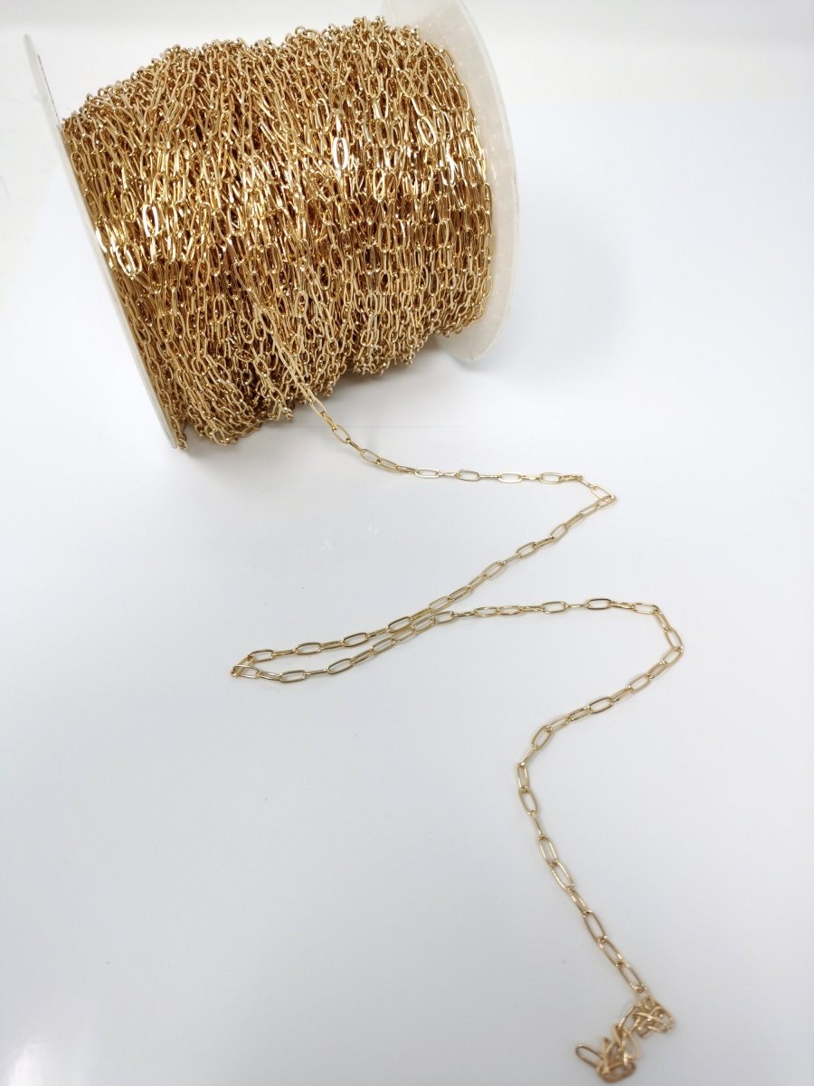24k-gold-filled-thin-paper-clip-elongated-layer-necklace-oval-link-chain-delicate-chain-unfinished-chain-by-yard-for-necklace-bracelet-component-roll-039-overst-485517