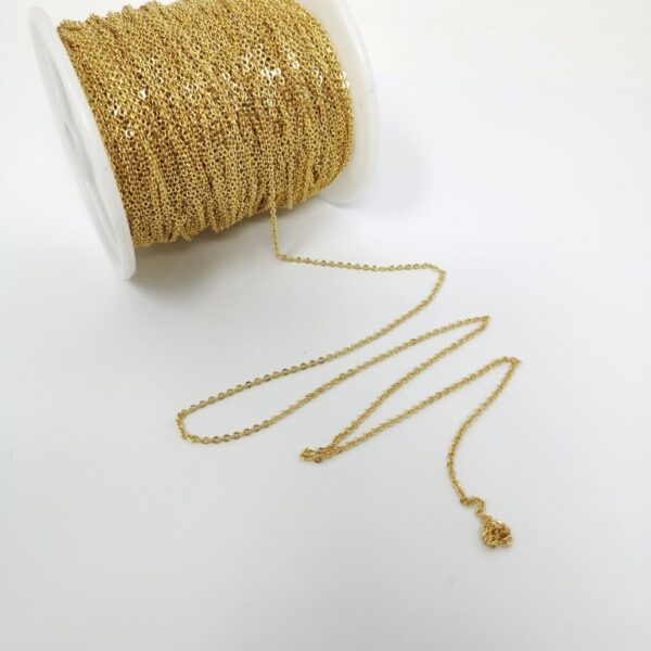 Dainty 16K Gold Filled Chain by Yard For Jewelry Making, Lead Free Nickel Free Chain for Necklace | ROLL-024