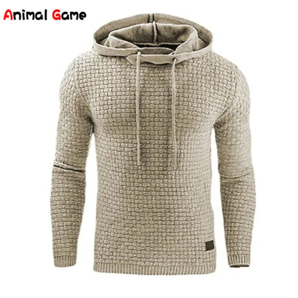 Men's Casual Hoodie - Oversized Zipper Sweatshirt | Solid Color Polyester Pullover