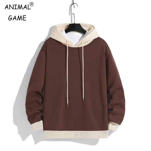 Men's Casual Hoodies - Warm Polyester Knit Pullover | Loose Fit Sport Sweatshirt