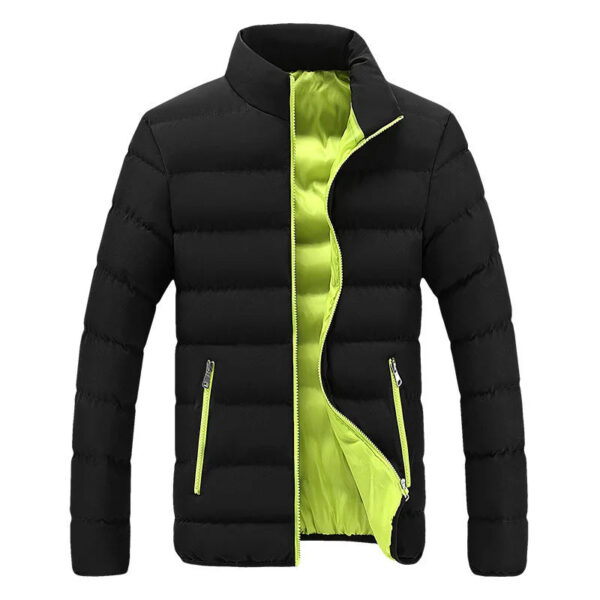Men's Warm Jacket - Cotton Padded Zipper Closure Casual Sports Jacket For Autumn Winter
