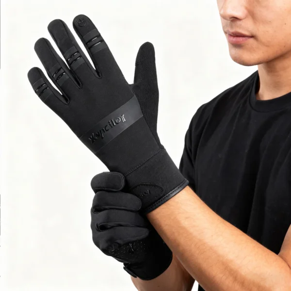 3M Gloves Black Waterproof Winter Warm Cycling Outdoor Sports Running Riding Motorcycle Ski Touch Screen Snowboard Gloves Men