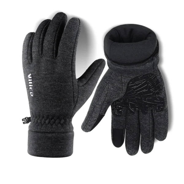 Cycling Gloves Warm Non Slip Touch Screen Climbing And Running Sports Gloves With Fleece Men'S Women'S Motorcycle Riding Gloves