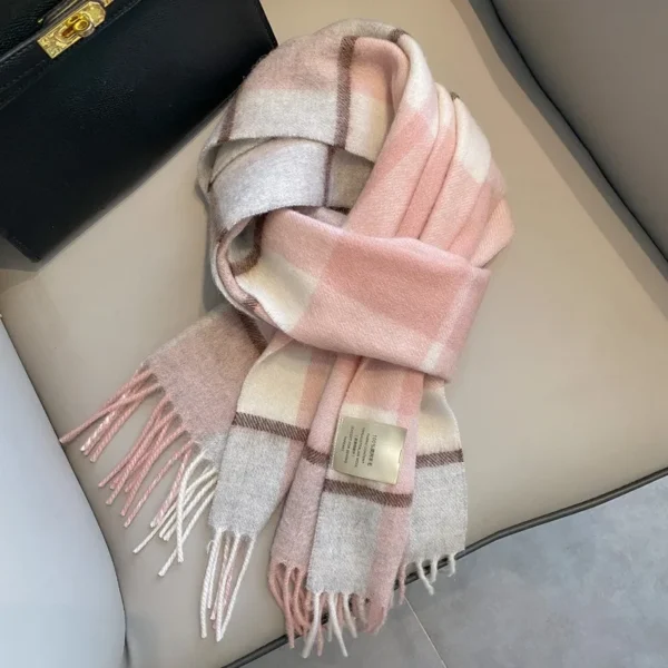 Autumn Winter Vintage Preppy Style Wool Women Scarf Plaid Wrap Scarve Pashmina Femme Foulard Bufanda Shawl Unisex Men XWJ107