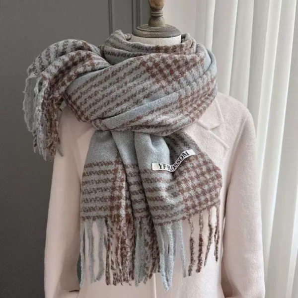 Unisex Cotton Blend Scarf Winter Warm Breathable Neck Warmer for Men Women Daily Wear Cold-Resistant Decorate the gift