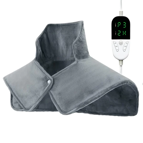 heating pad, 6Heat Levels, 4 Timer Settings, Auto Shut-off, Rapid Heating, Enhanced with LCD Display