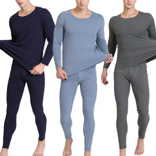 Winter Mens Thermal Underwear Set Fleece Lined Long Johns for Men Thermal Shirts and Pants Base Layer Cold Weather Thermals 7XL