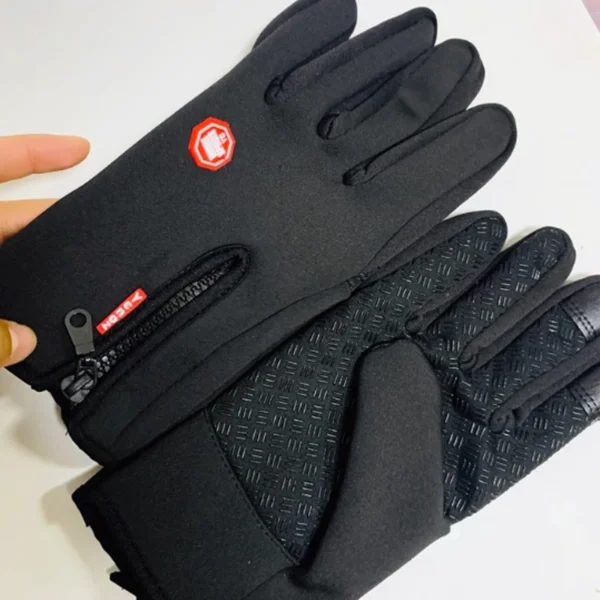 2025 New Men's Winter Riding Gloves Waterproof Windproof Ski Board Motorcycle Riding Warm Touch Screen Zipper Gloves