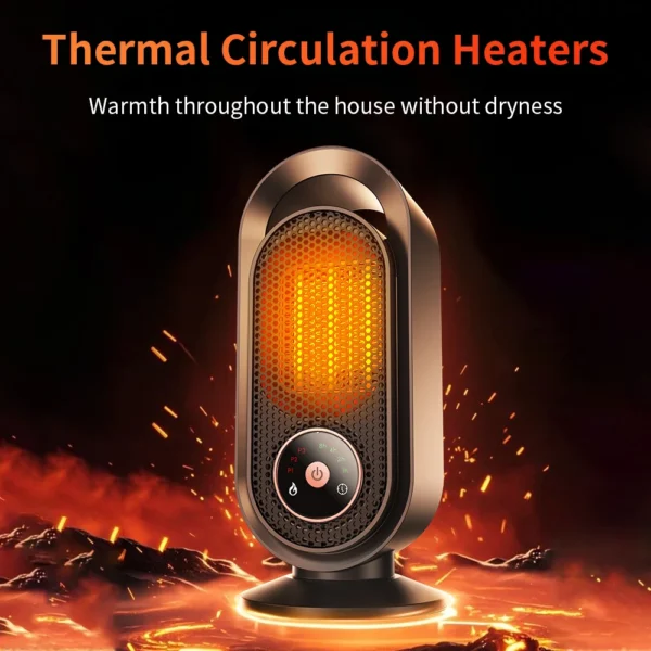 Electric Indoor Heater PTC Fast Heating Quiet Touch Control 3-Level Heat Settings up to 1500W Energy Saving Safety for Bedrooms
