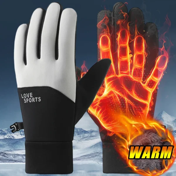 New Touchscreen Gloves for Winter Warmth Windproof Waterproof Cold Proof Cycling Anti Slip and Velvet Outdoor Sports Gloves